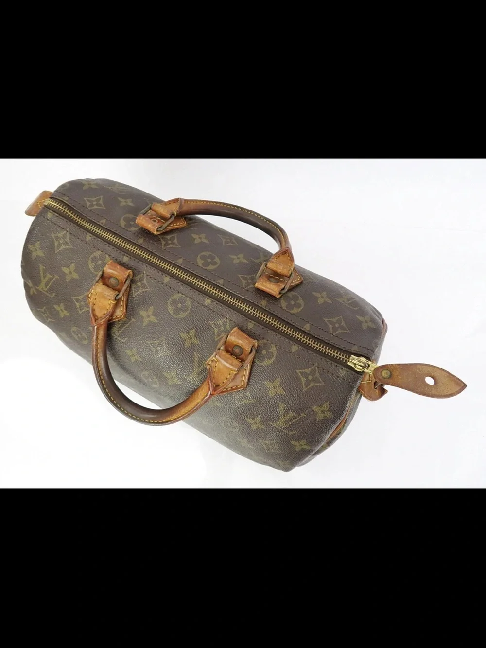 Louis Vuitton Monogram Canvas Satchel in Brown and Tan